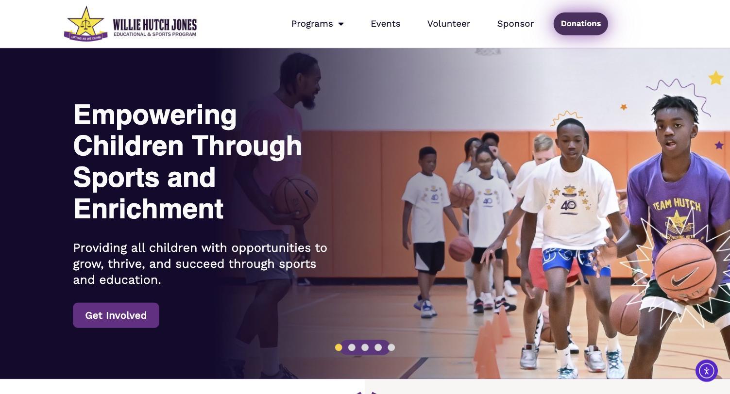 The WHJESP homepage on desktop